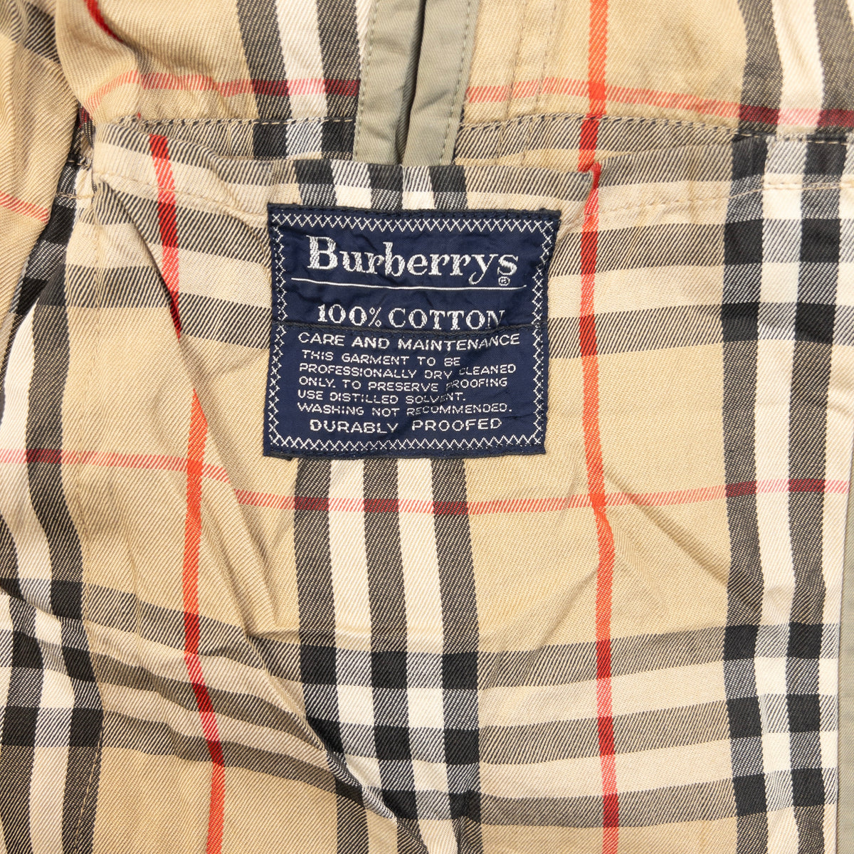 Vintage 90s Burberry Nova Check Lined Trench Jacket in brown (cotton), photo 6