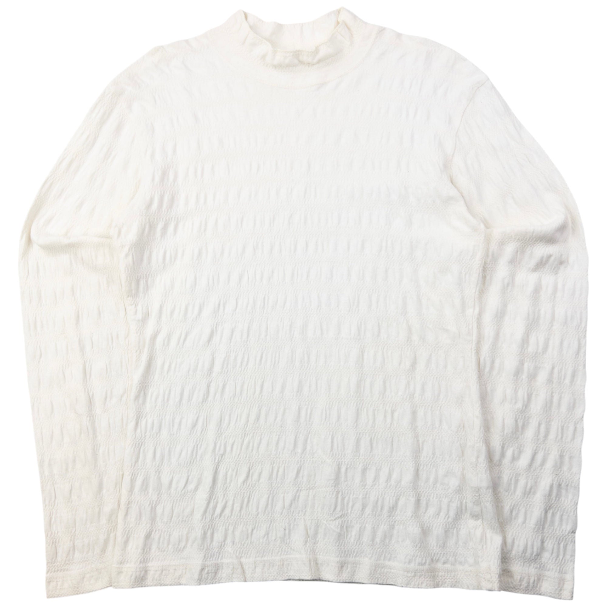 Vintage 90s Plantation By Issey Miyake Textured Long Sleeve T Shirt Womens Size M