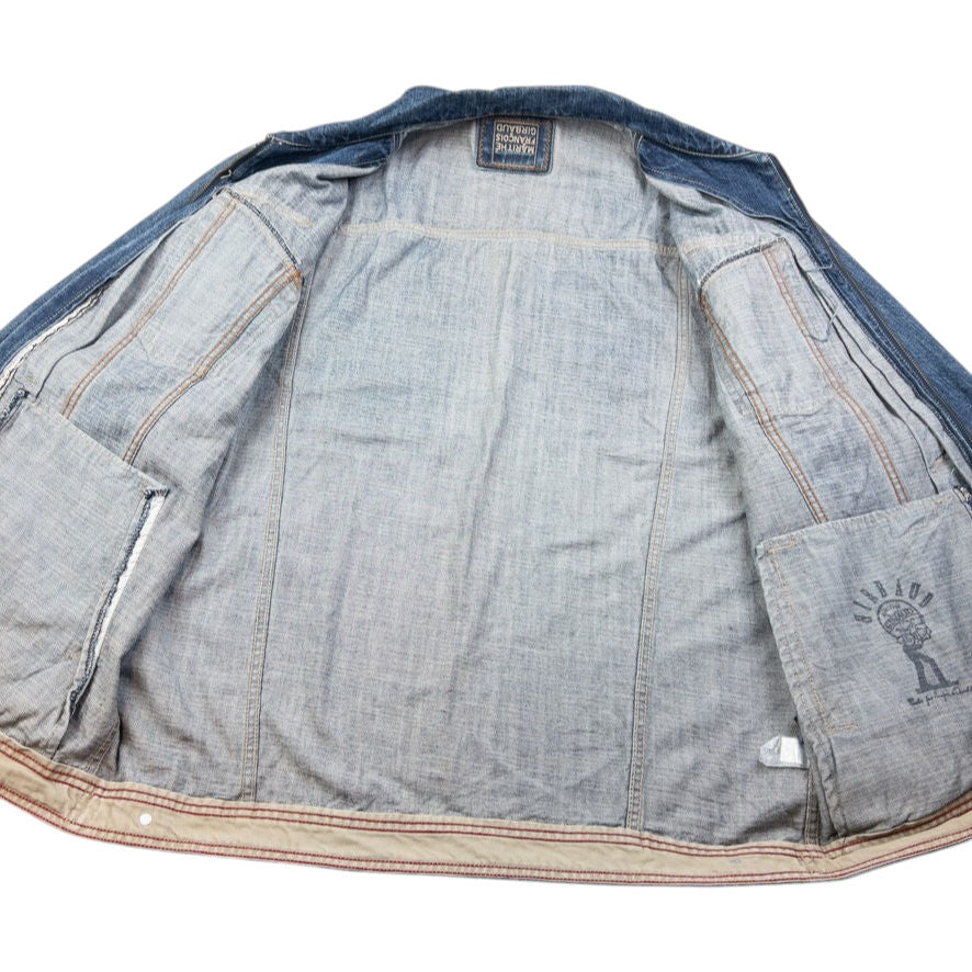 Vintage Marithe + Francois Girbaud Zip Up Denim Jacket Size XXL