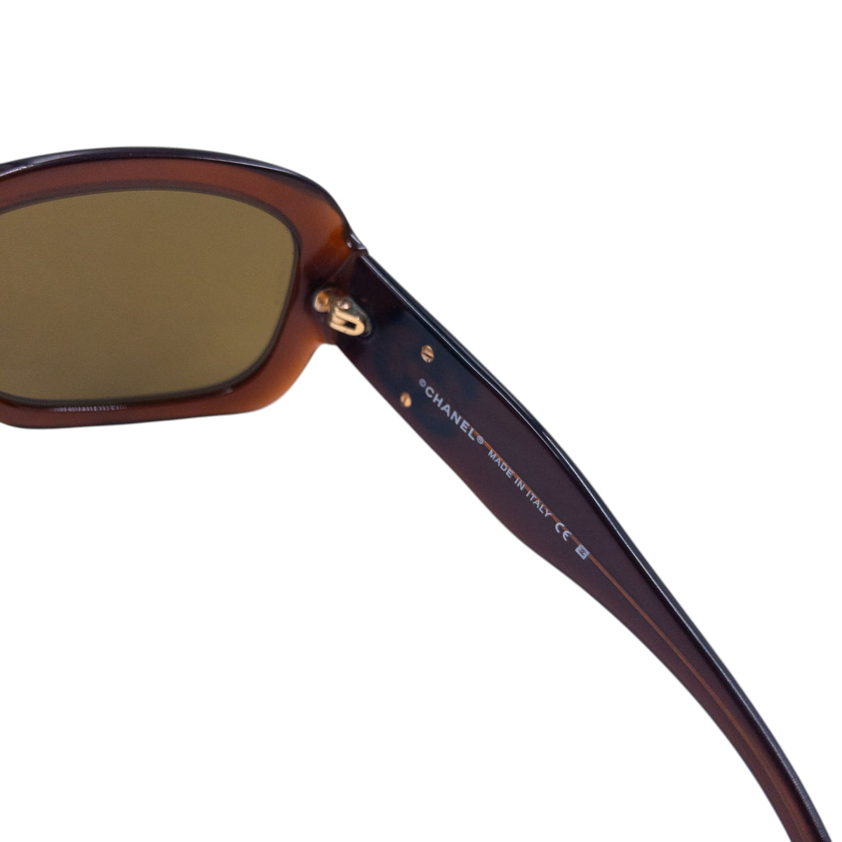 Vintage 2000s Chanel Studded Sunglasses in brown, photo 6