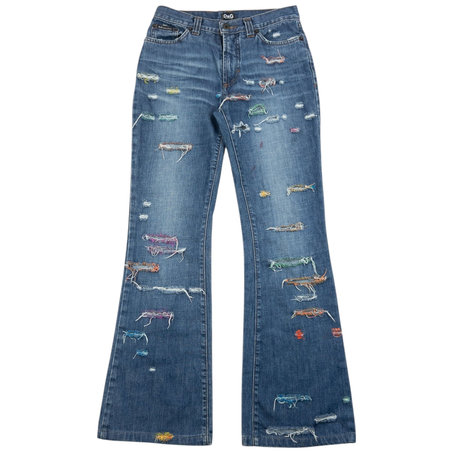 Vintage 2000s Dolce & Gabbana Distressed Denim Jeans Womens Size W26