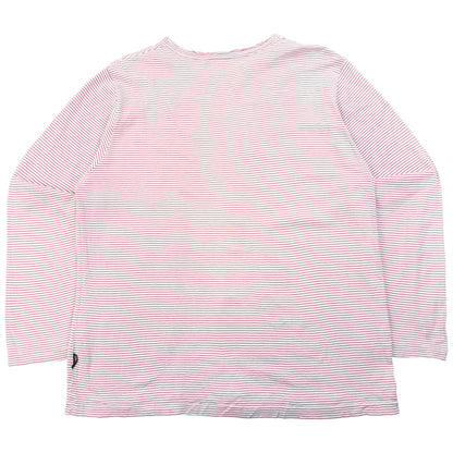 Vintage 90s Yohji Yamamoto Striped Long Sleeve T Shirt Womens Size S
