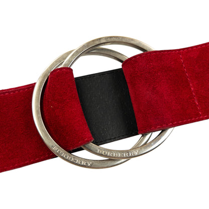 Vintage 2000s Burberry Suede Leather Belt Size XL