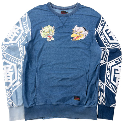 Vintage 2000s Evisu Embroidered Monster Sweatshirt Size M