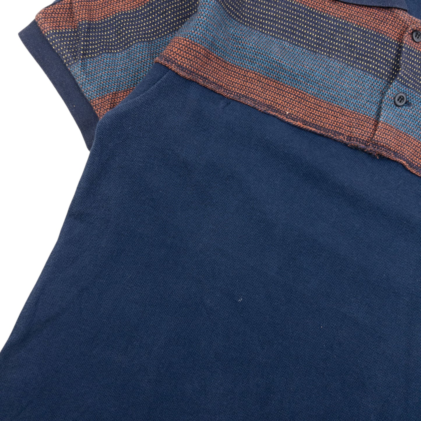 Vintage 2000s Final Home By Issey Miyake Striped Polo Shirt Size XS