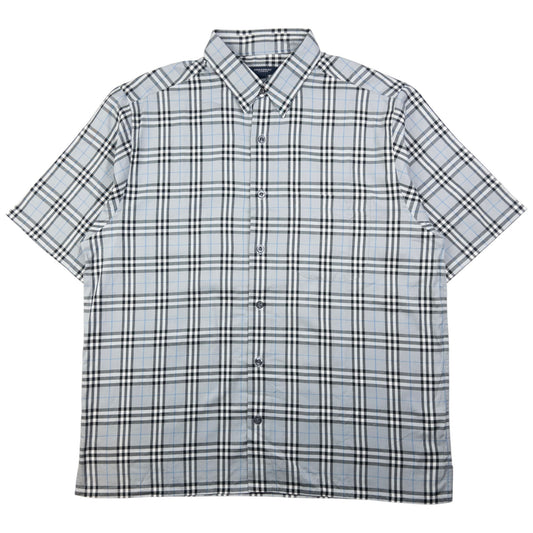 Vintage Burberry Nova Check Short Sleeve Button Up Shirt Size M