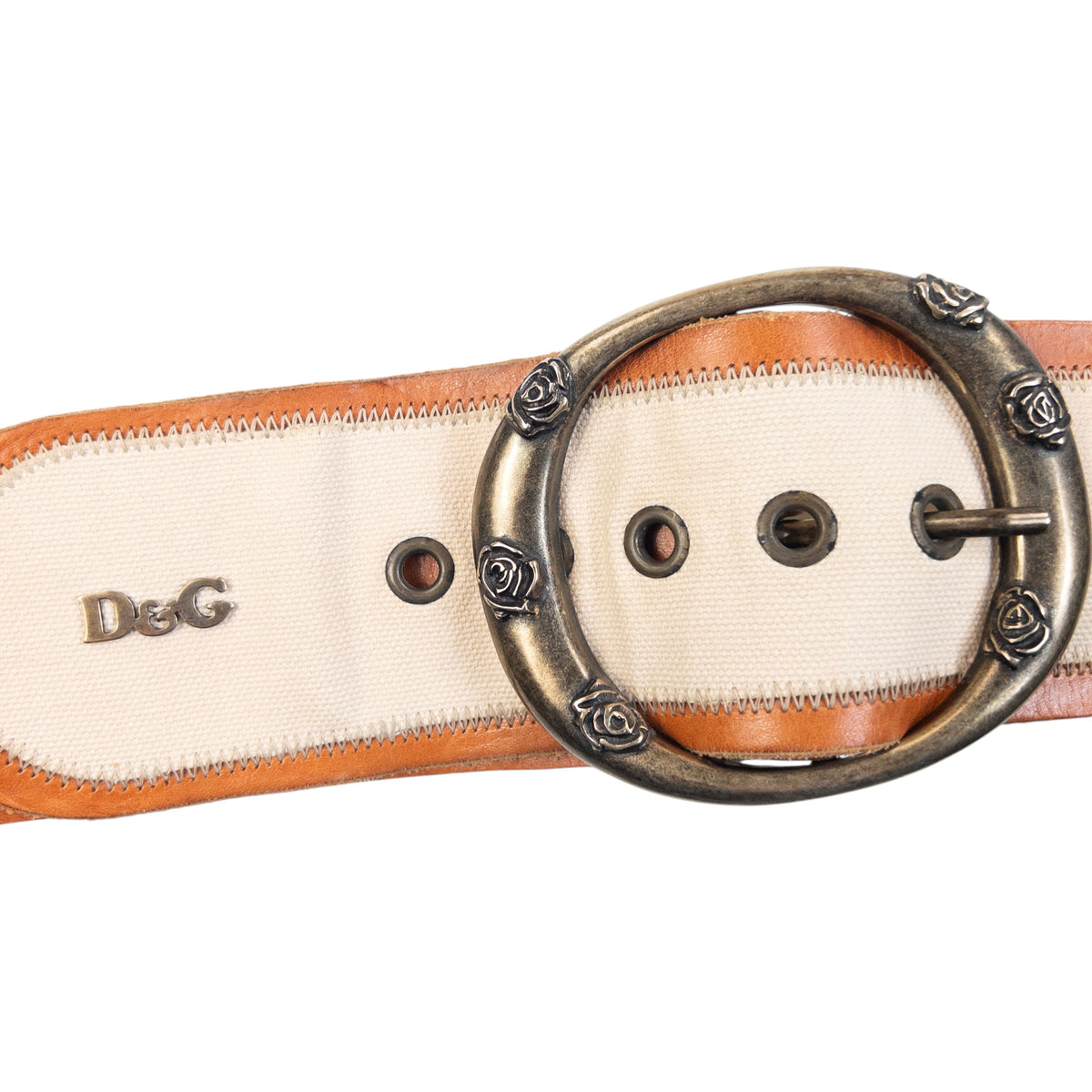 Vintage 2000s Dolce & Gabbana Leather Belt in brown, photo 2