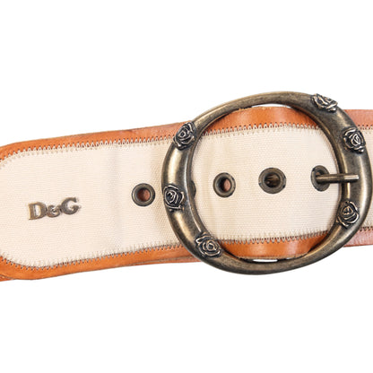 Vintage 2000s Dolce & Gabbana Leather Belt in brown, photo 2