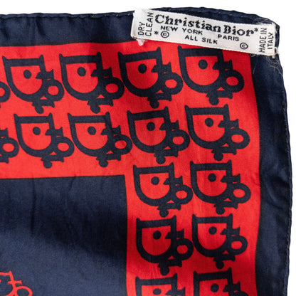 Vintage 80s Dior Monogram Silk Scarf