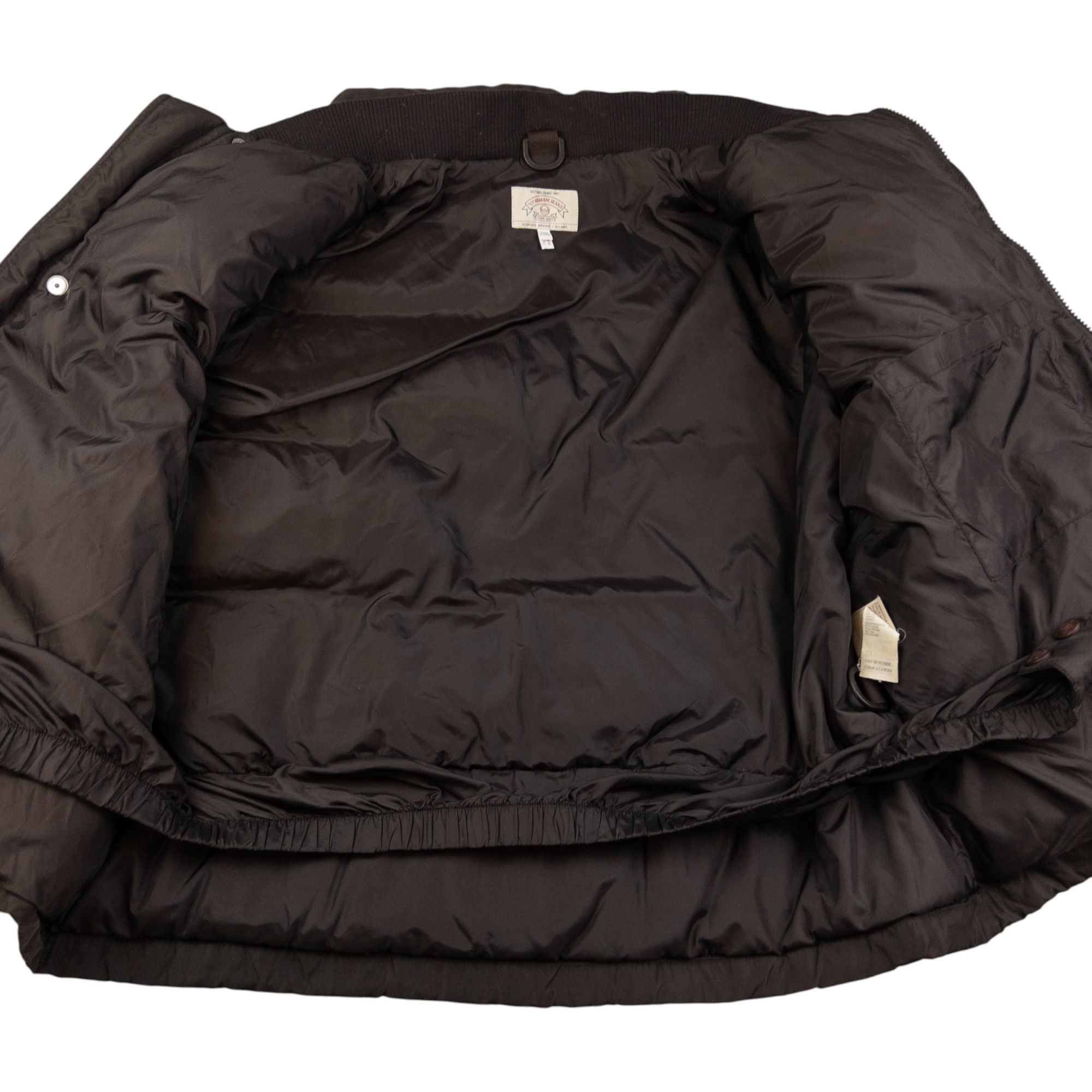Vintage Armani Jeans Zip Up Puffer Jacket Size XL