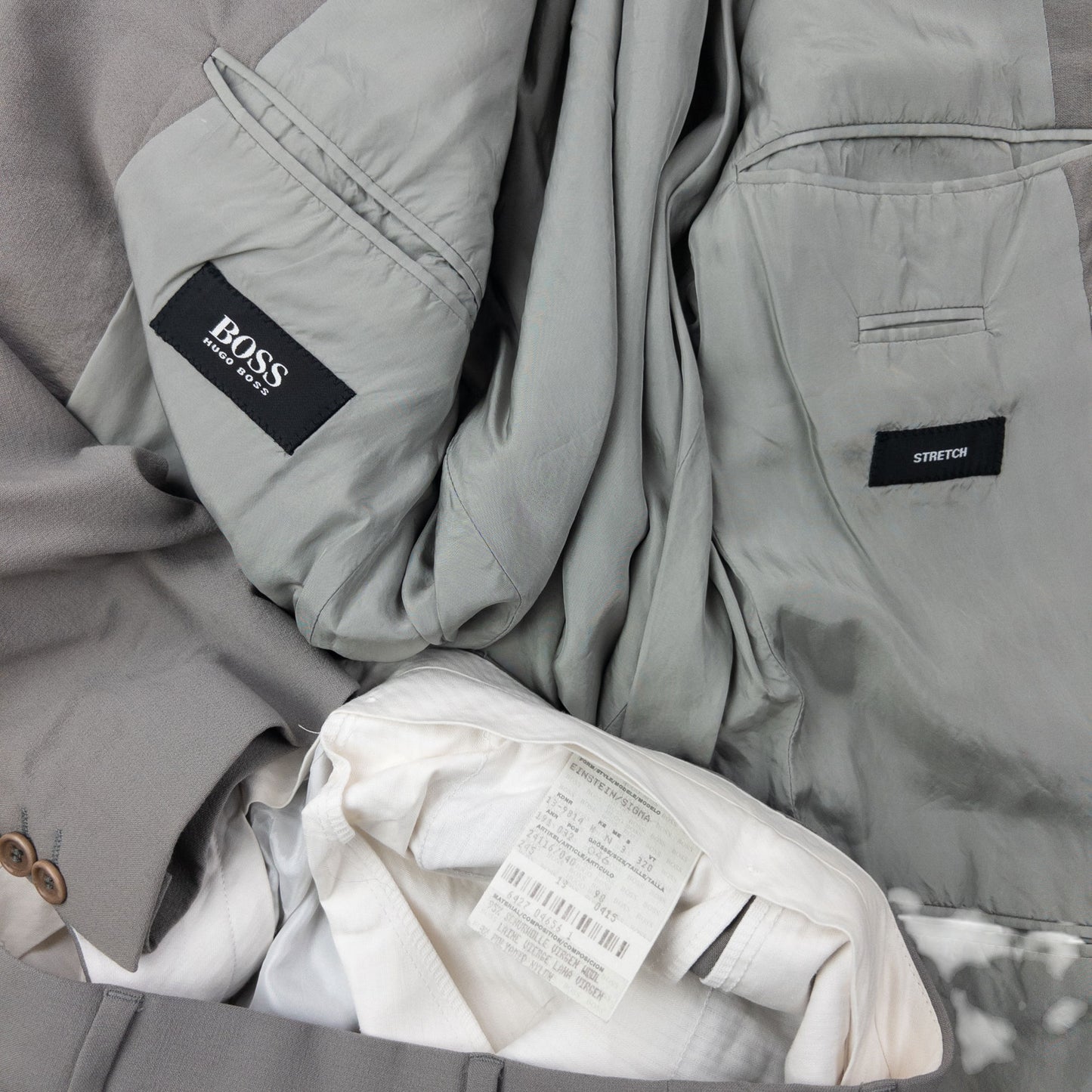 Vintage 2000s Hugo Boss Einstein Sigma Jacket & Trousers Suit Set Size S