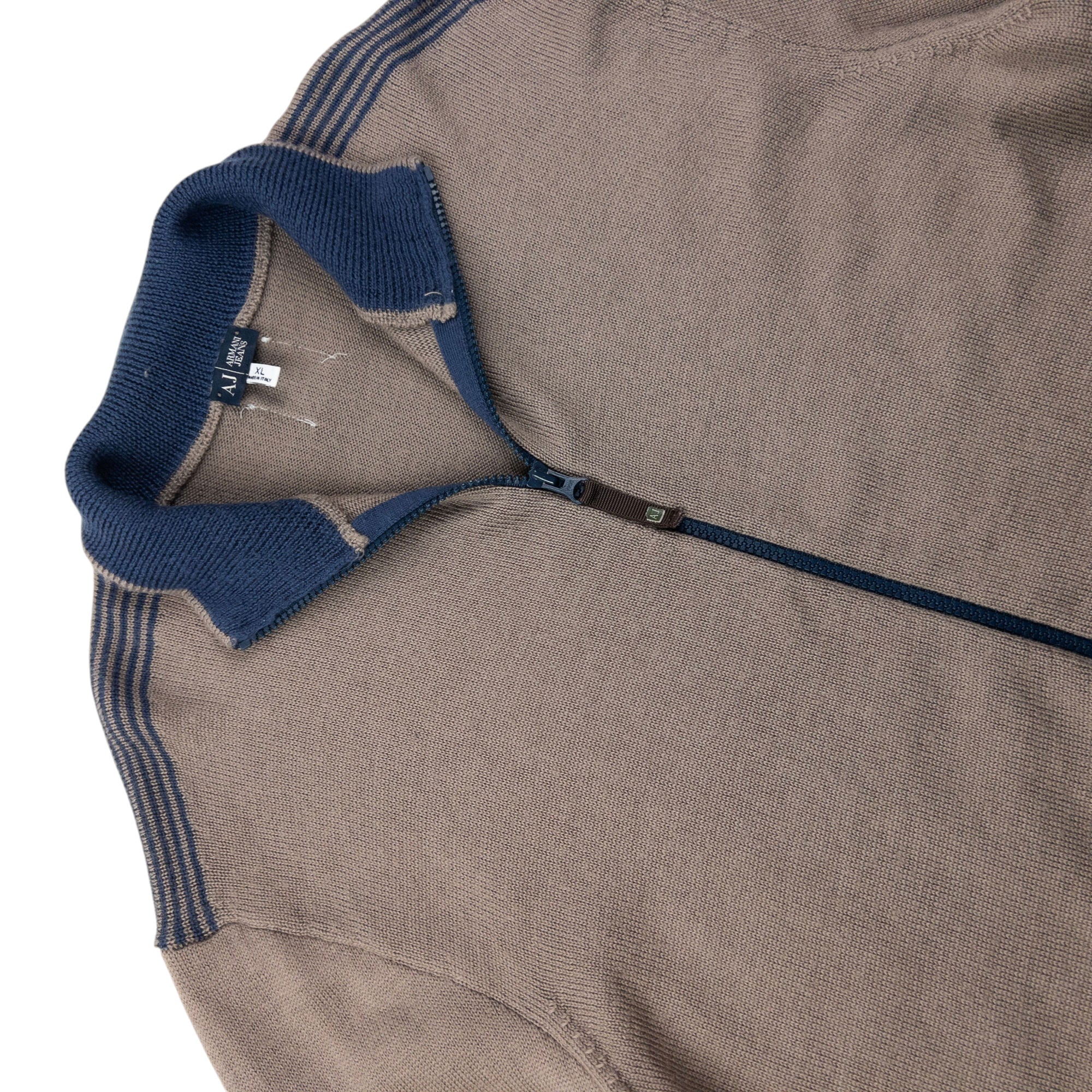 Vintage 2000s Armani Jeans Zip Up Jumper Size L