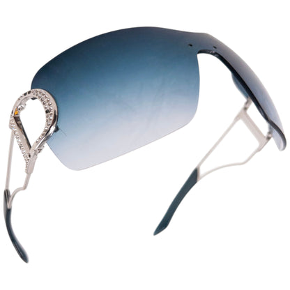 Vintage 2000s Dior Swarovski DIORLY 1 randloze zonnebril