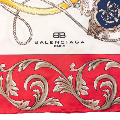 Vintage 90s Balenciaga Jewel Print Silk Scarf