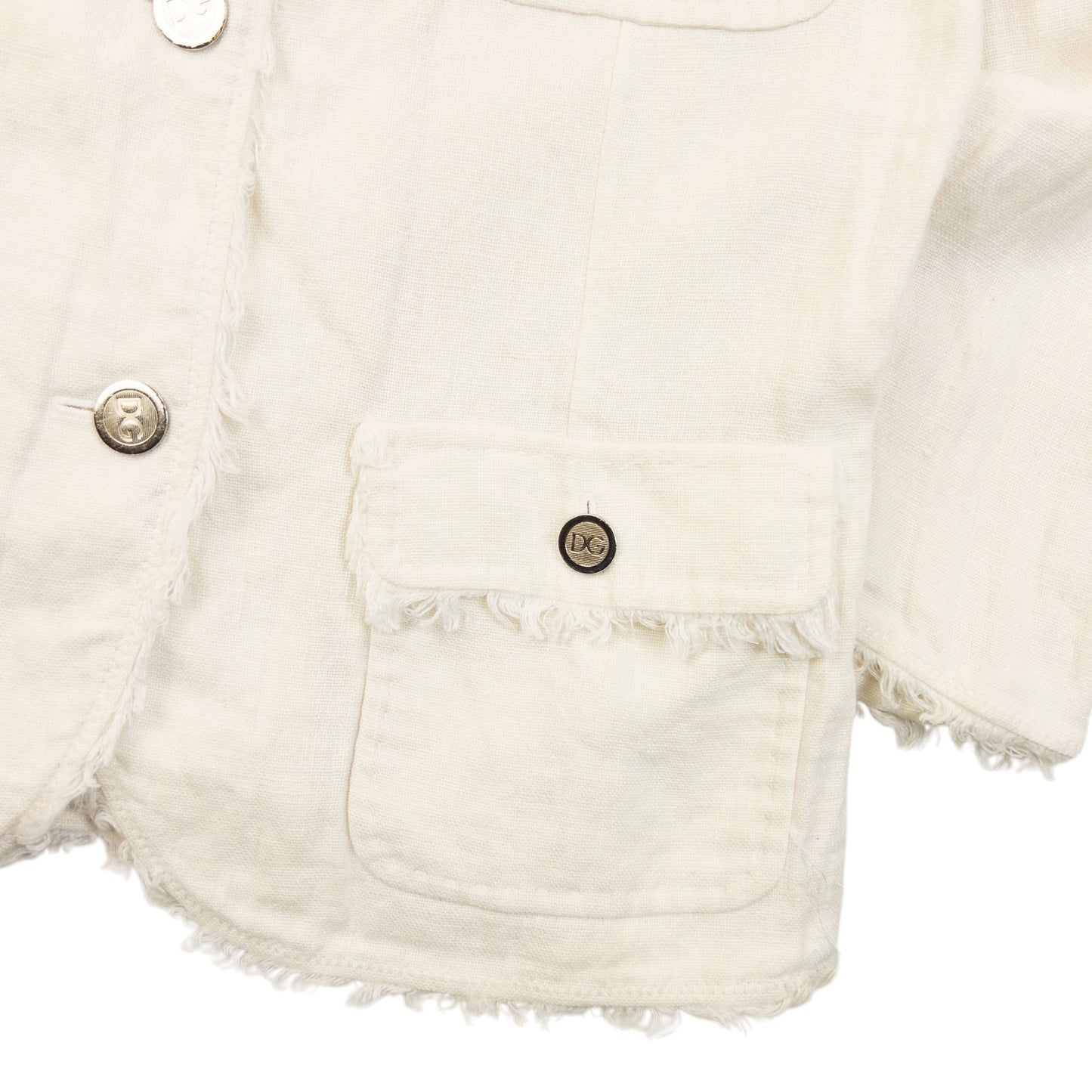 Vintage 2000s Dolce & Gabbana Button Up Linen Jacket Womens Size S