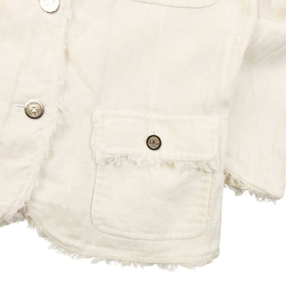 Vintage 2000s Dolce & Gabbana Button Up Linen Jacket Womens Size S
