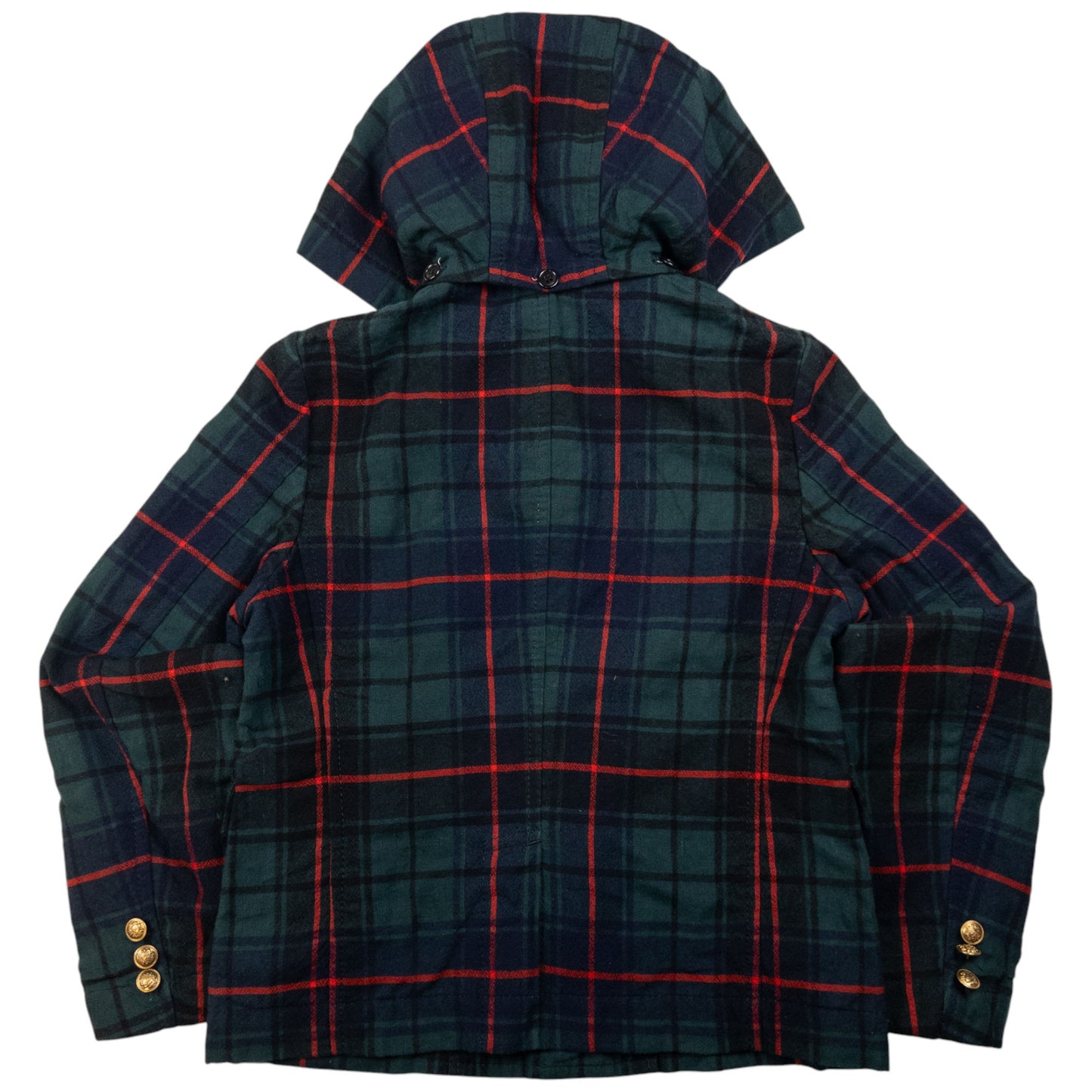 Vintage Comme Des Garçons Tricot Button Up Tartan Jacket Womens Size S
