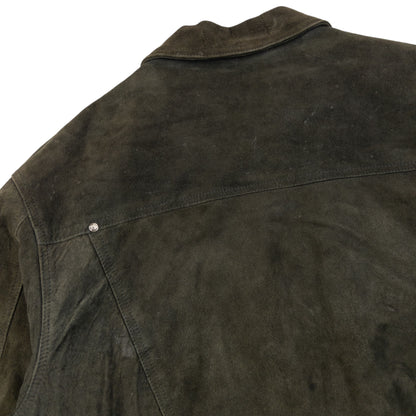 Vintage 2000s Versace Jeans Couture Button Up Suede Jacket Size XL