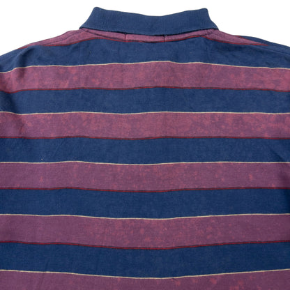 Vintage 80s YSL Yves Saint Laurent Striped Long Sleeve Polo Shirt Size XS