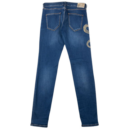 Vintage 2000s Roberto Cavalli Tribal Snake Skinny Jeans Womens Size W30
