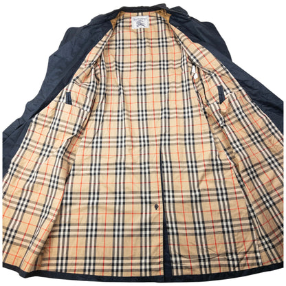 Vintage 80s Burberry Belt Waist Nova Check Lined Trench Jacket Size M