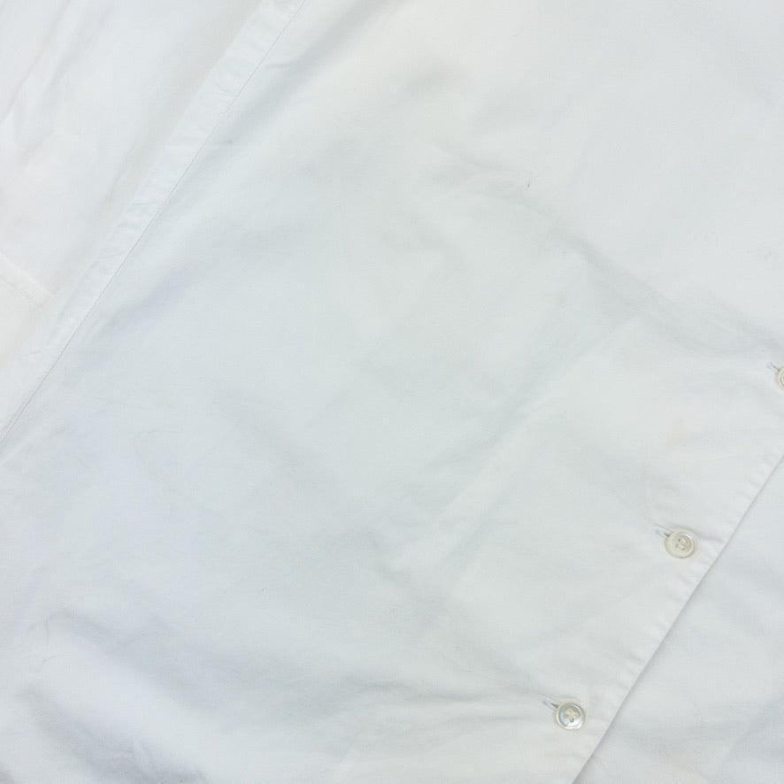 Vintage 80s Issey Miyake I.S. Crochet Collar Long Sleeve Button Up Shirt Size S