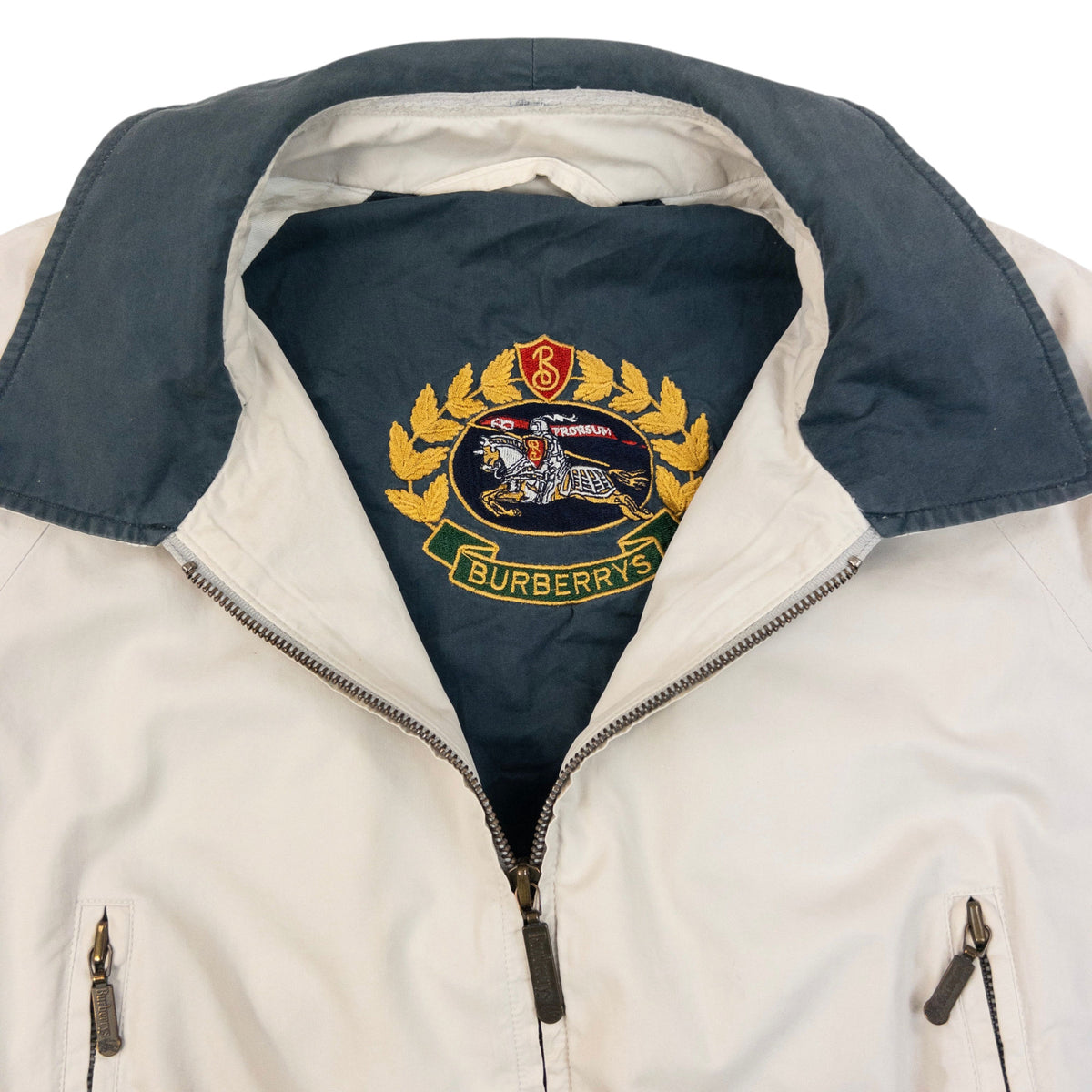 Vintage 90s Burberry Zip Up Jacket Size L