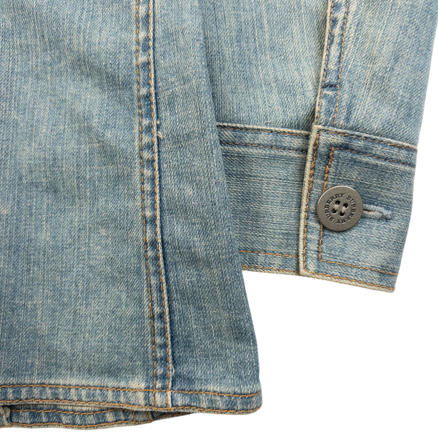 Vintage 2000s Burberry Button Up Denim Jacket Womens Size S