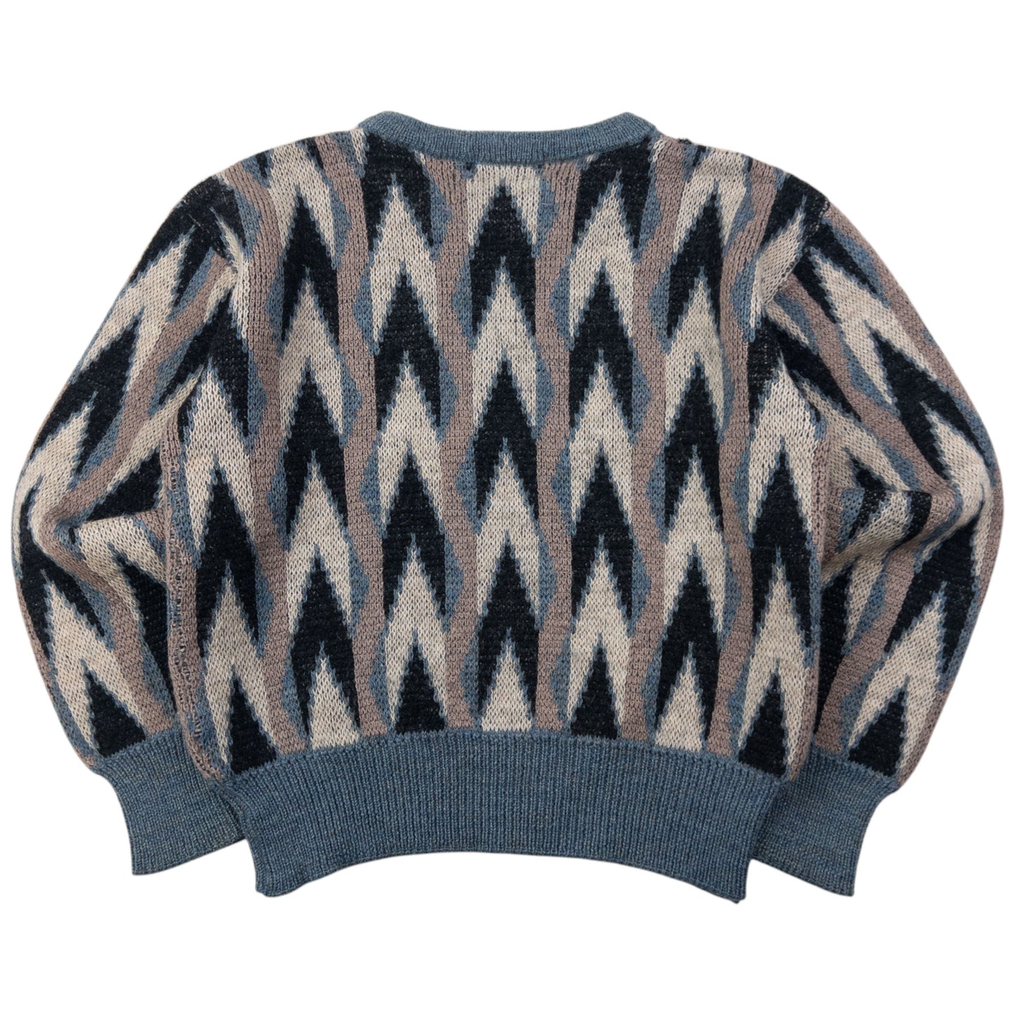 Vintage 80s Marithe + Francois Girbaud Wool Knit Pattern Jumper Womens Size M