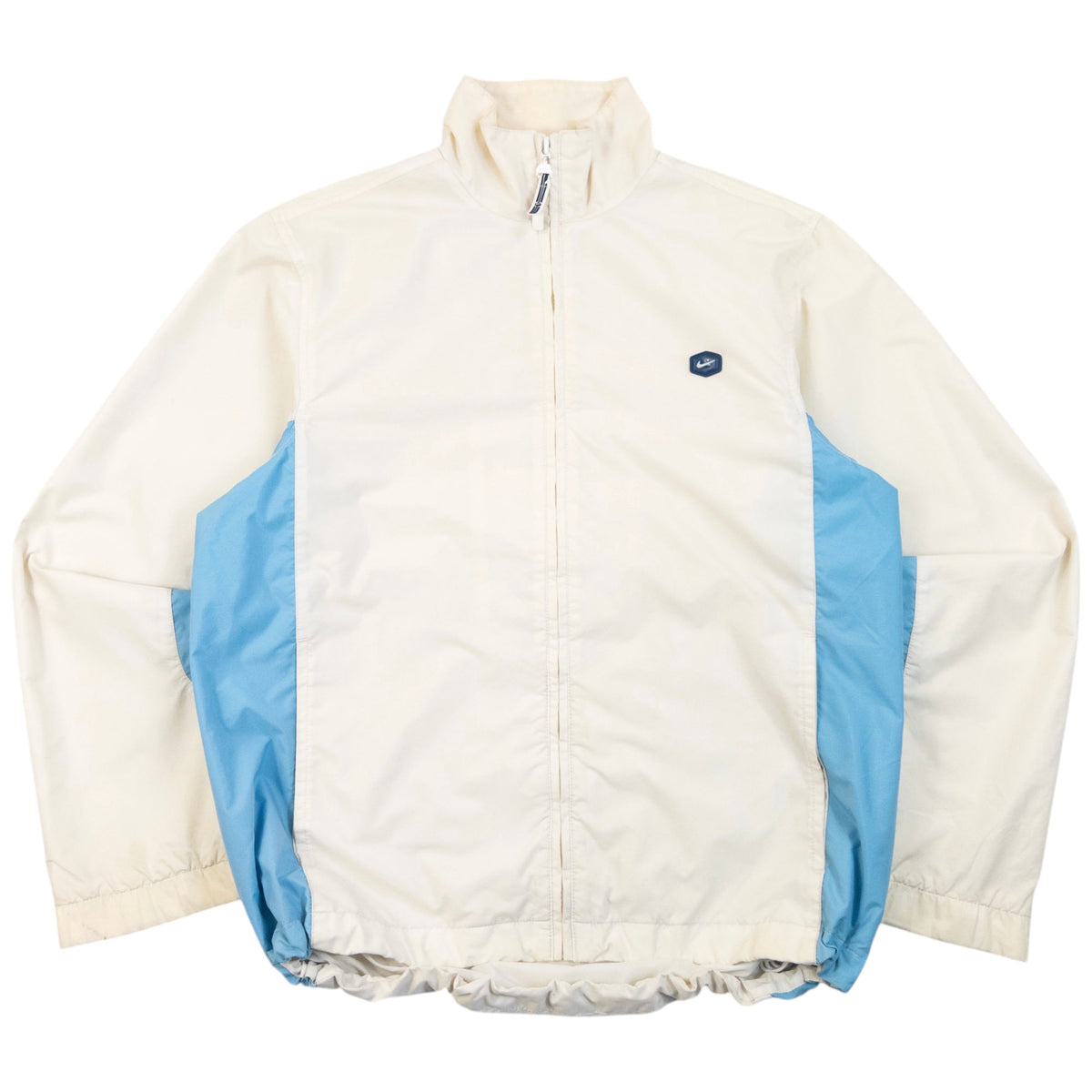 Vintage 2000s Nike Hex Zip Up Jacket in white, adjustable elastic