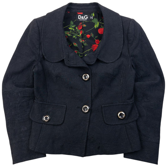 Vintage 2000s Dolce & Gabbana Floral Blazer Jacket Womens Size S