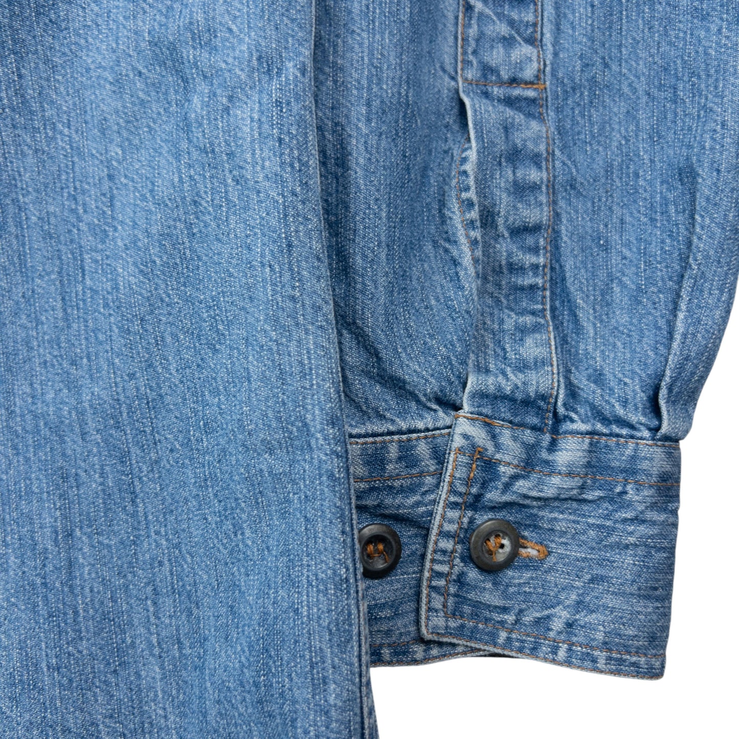 Vintage 90s Armani Jeans Long Sleeve Button Up Denim Shirt Size XL