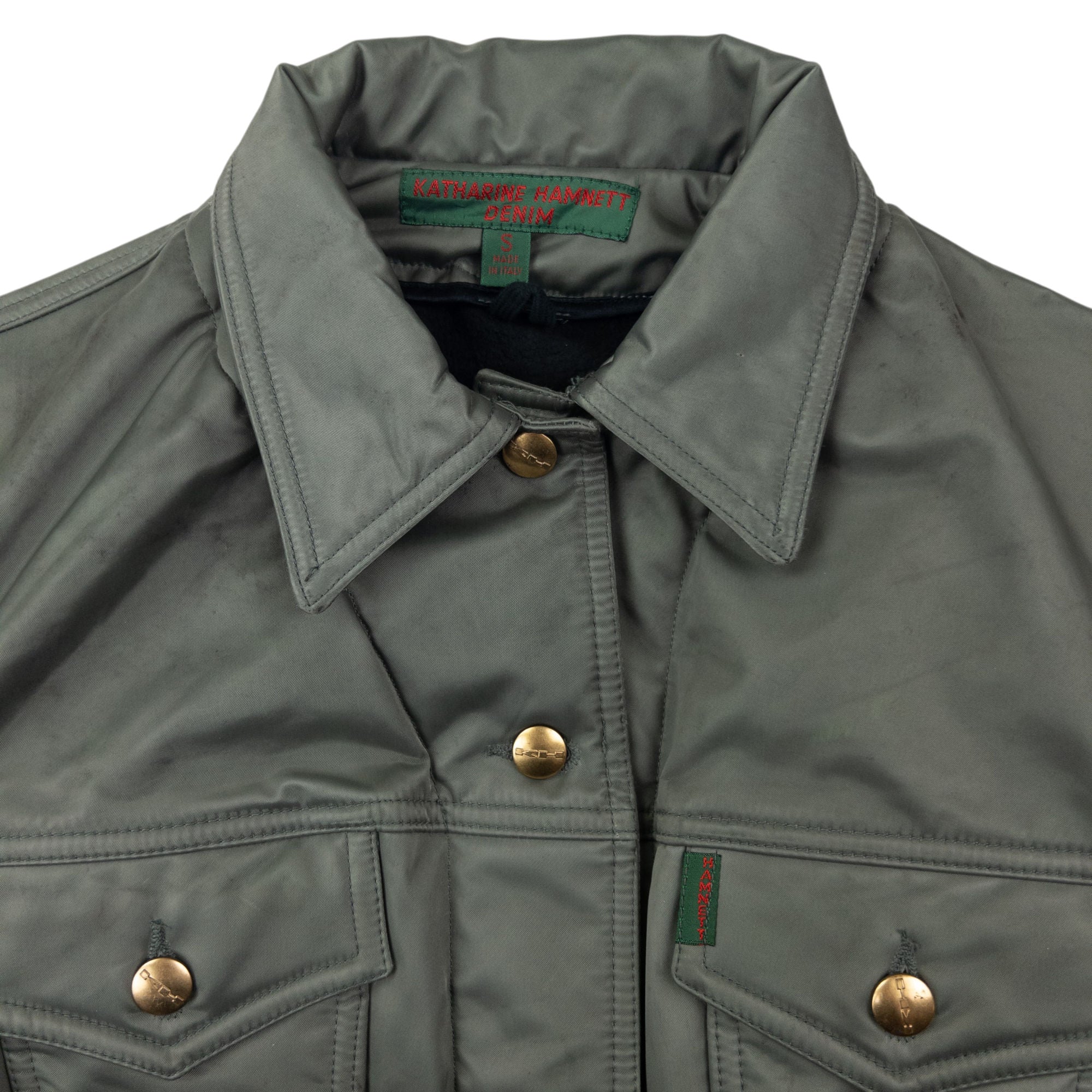 Vintage Katharine Hamnett Cropped Button Up Jacket Womens Size S