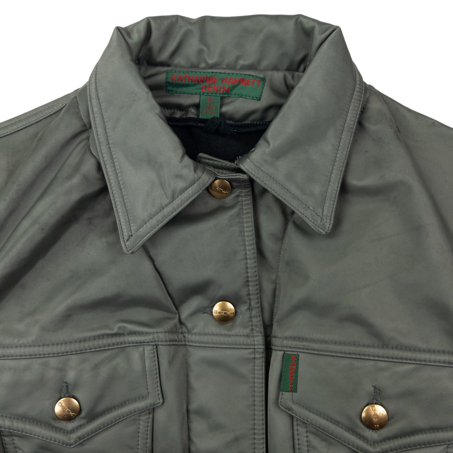 Vintage Katharine Hamnett Cropped Button Up Jacket Womens Size S