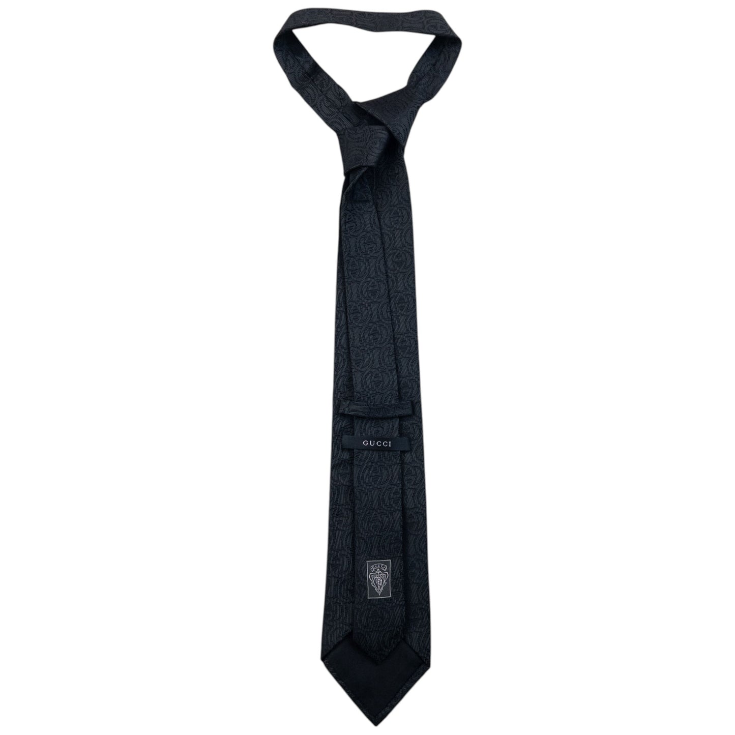 Vintage 2000s Gucci Monogram Silk Tie