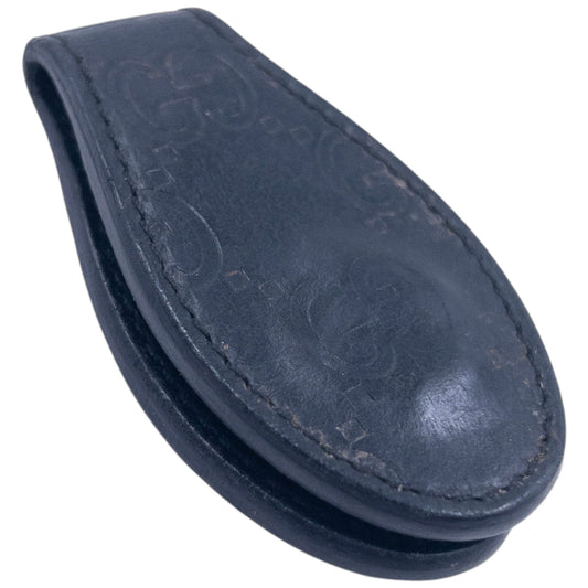 Vintage 2000s Gucci Embossed Monogram Leather Money Clip