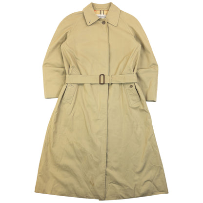 Vintage 90  Burberry Nova Check Lined Belt Waist Trench Jacket Womens Size M