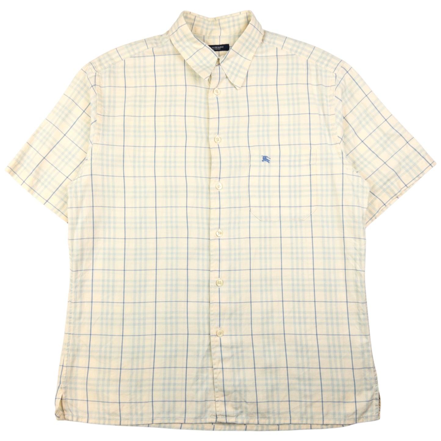 Vintage Burberry Nova Check Short Sleeve Button Up Shirt Size M