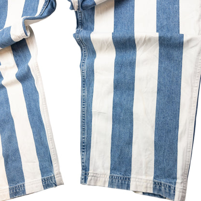 Vintage Levi's Silver Tab Striped Dungarees Size M