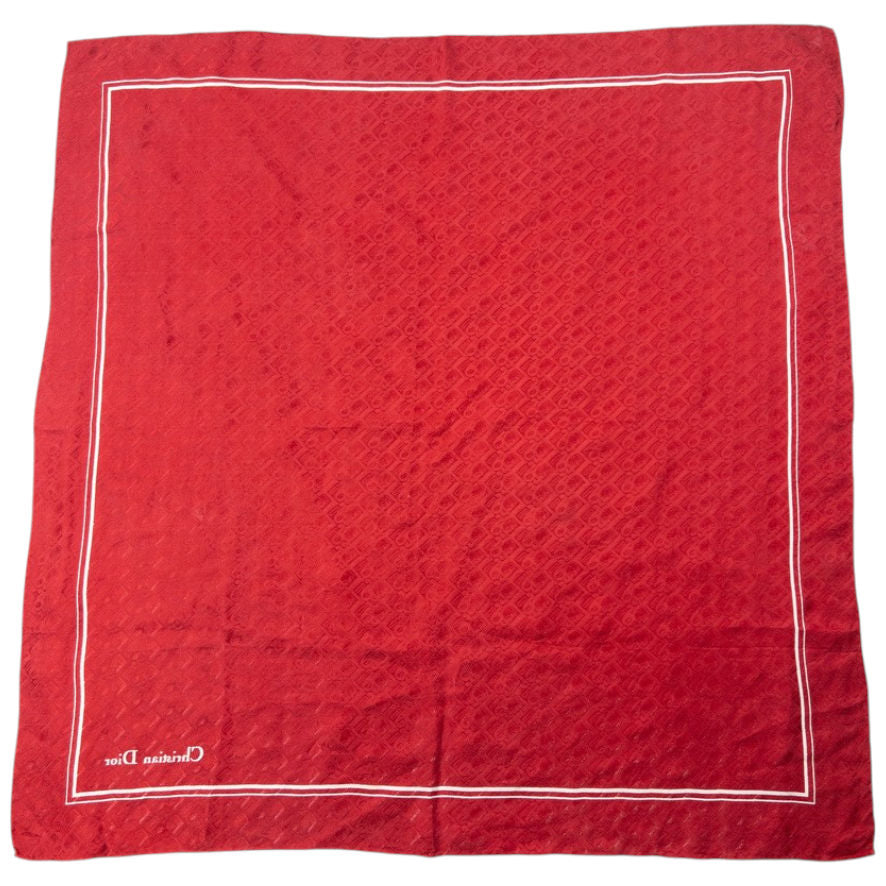 Vintage Dior Monogram Silk Scarf
