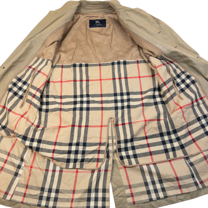 Vintage 2000s Burberry Nova Check Lined Trench Jacket Size M