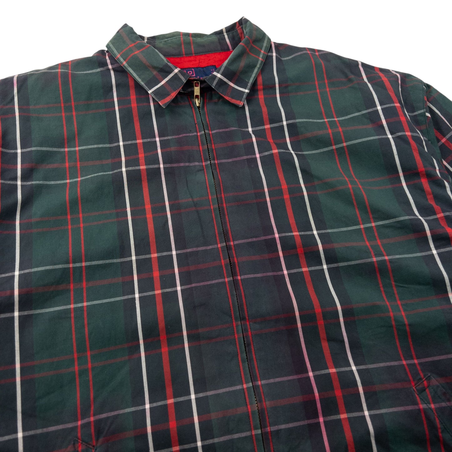 Vintage 90s Polo Ralph Lauren Fleece Lined Checkered Jacket Size L