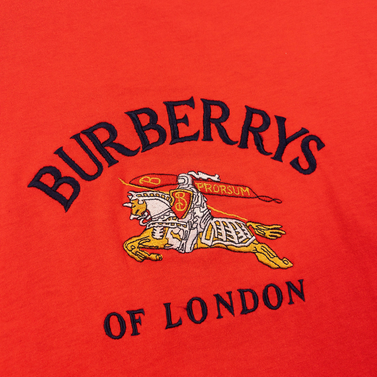Vintage 90s Burberry Embroidered T Shirt Size M