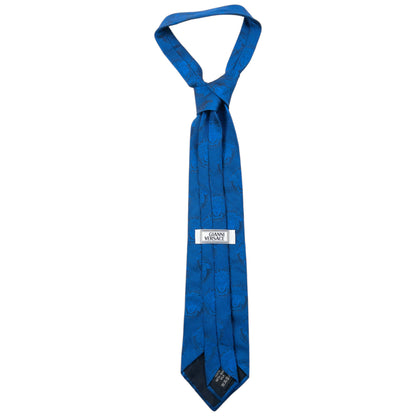 Vintage 90s Gianni Versace Medusa Monogram Silk Tie