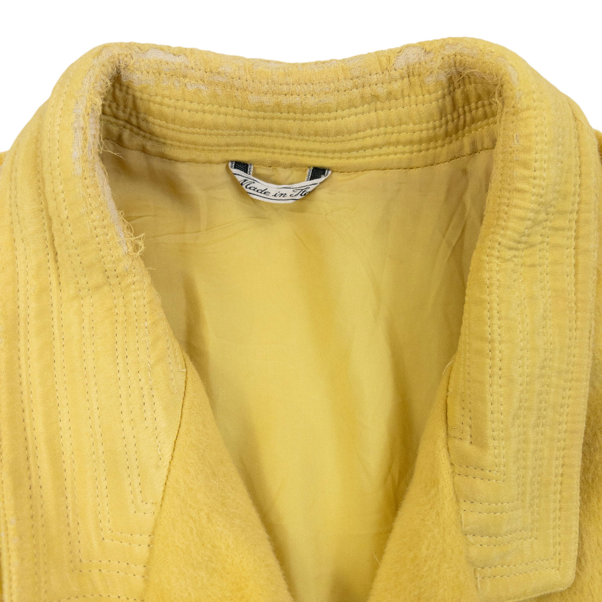 Vintage 90s Gianni Versace Wool Jacket in yellow, photo 3