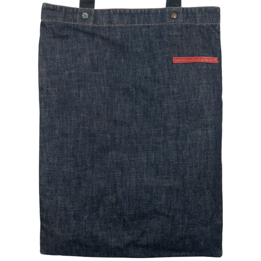 Vintage Prada Sport Denim Tote Shoulder Bag