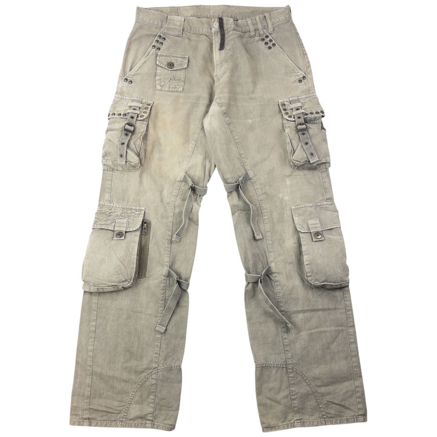 Vintage 2000s PPFM Buckle Cargo Trousers Size W33