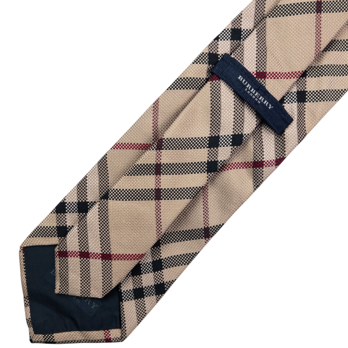 Vintage 2000s Burberry Nova Check Silk Tie