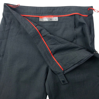 Vintage 2000s Prada Sport Zip Cuff Wool Trousers Womens Size W27