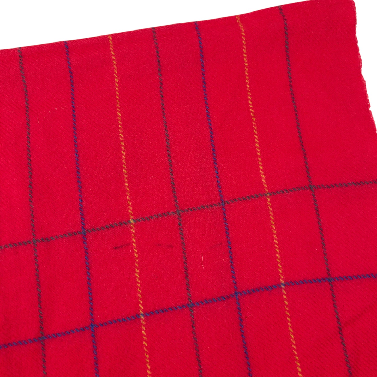 Vintage 2000s Issey Miyake Checkered Wool Tassel Scarf